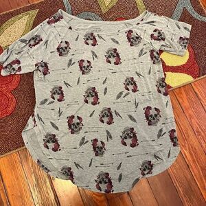 Torrid Super Soft 2XL Knits Gray Purple Skulls Comfy!